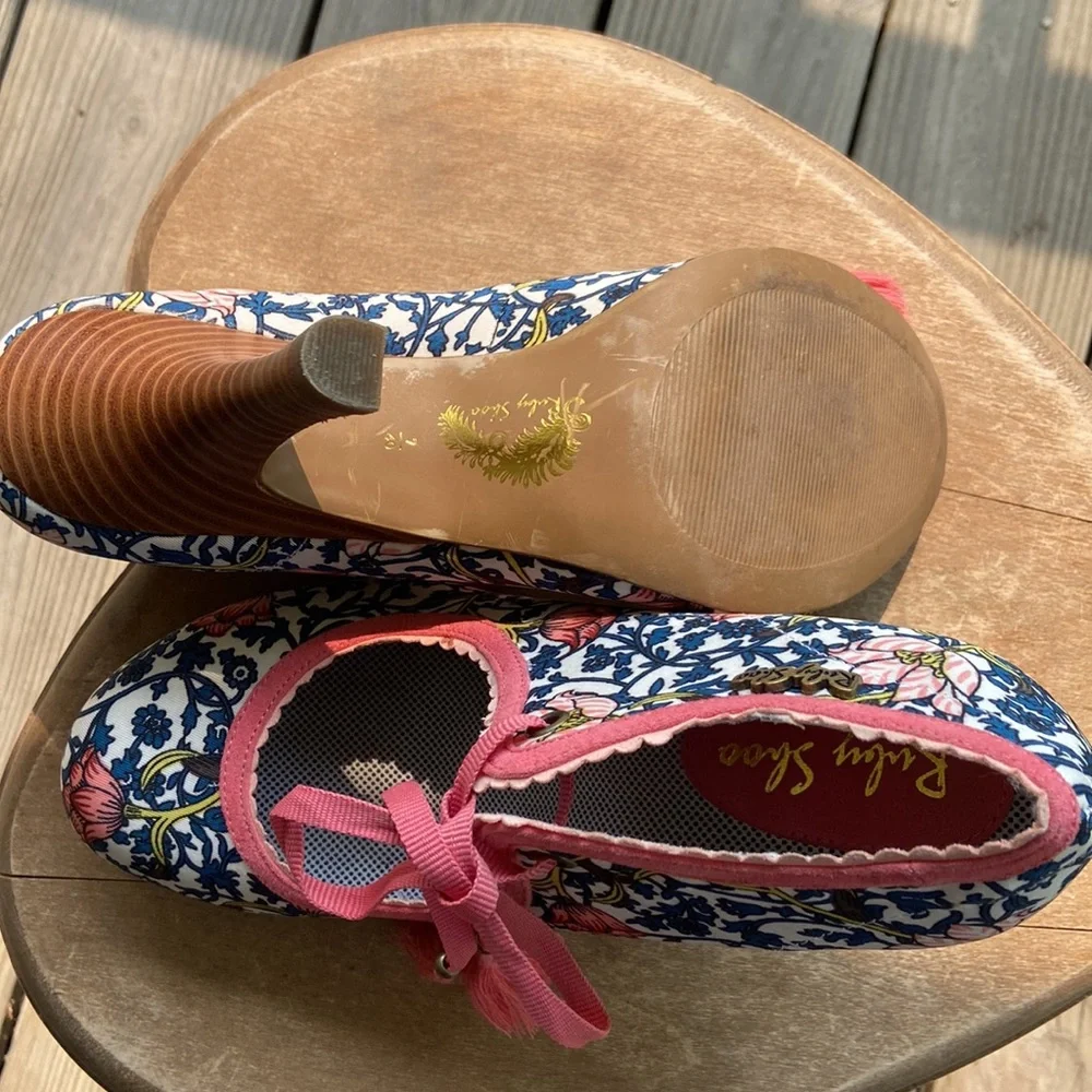 Ruby Shoo Willow ModCloth Floral Tassel Tie Heel Shoes Women’s Size 9 - Picture 7 of 12